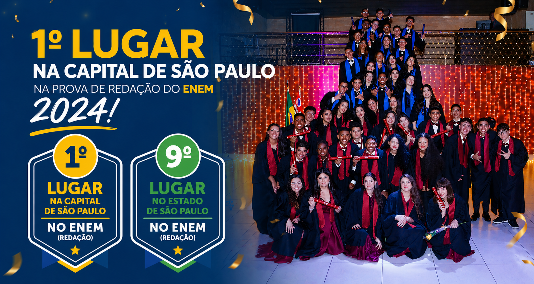 1º Lugar na Capital de São Paulo no ENEM 2024